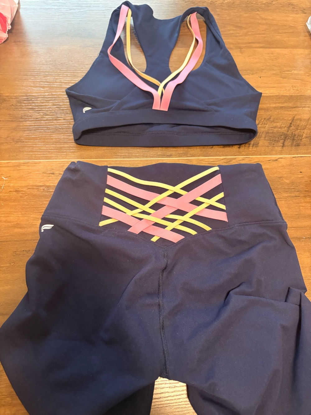 Fabletics Black 2 Piece Matching Activewear Set Sports Bra Short Small